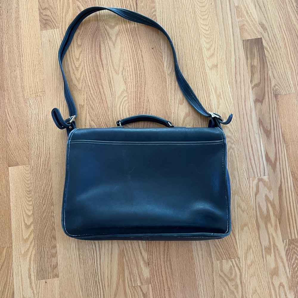 Classic Coach leather briefcase computer bag - Picture 2 of 5